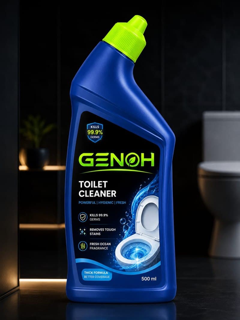 GENOH Toilet Cleaner 500ml bottle with angled applicator neck